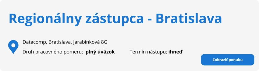 Regionalny zástupca elektroniky Bratislava - Datacomp