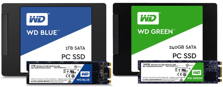wd blue a wd green